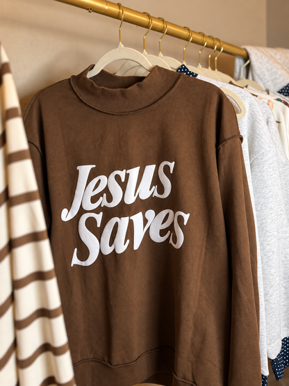 Jesus Saves Mockneck